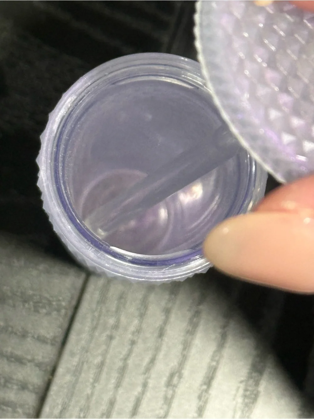 Starbucks Frosted White Studded Tumbler Keychain